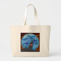 Coyote Howling at the Blue Moon Bags
