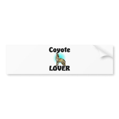 Coyote Lover Bumper Sticker by AnimalShirts
