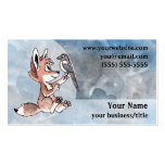 Coyote Pup Business Card - Blue and Gray