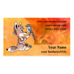 Coyote Pup Business Card - Fiery Orange
