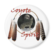 Coyote Spirit Fridge Magnet