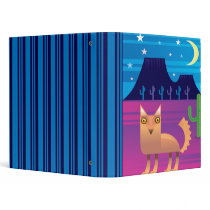 Coyote Vector Desert Scene Notebook binders by dooni_notebooks Coyote Vector Desert Scene Notebook binders