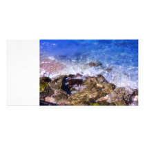 Cozumel Dock Rocks Photo Greeting Card