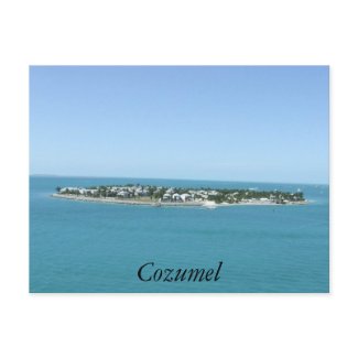 Cozumel Island Blue Water Tropical Postcard postcard