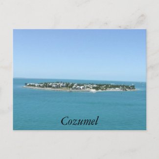 Cozumel Island Blue Water Tropical Postcard