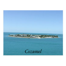 Cozumel Island Blue Water Tropical Postcard