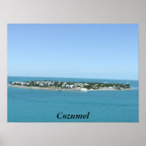 Cozumel Island Tropical Blue Water Poster