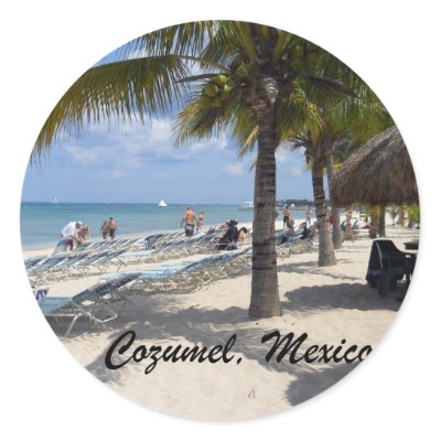 Cozumel, Mexico Round Stickers