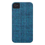 Cozy Blue Knit Sweater Look iPhone 4 Case