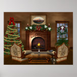 Cozy Country Christmas Poster