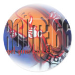 Cozy Dog - Route 66 Round Sticker