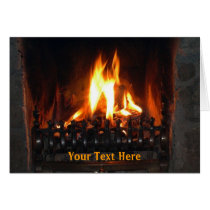 Cozy Fireplace Card