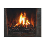 Cozy Fireplace Postcard