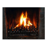 Cozy Fireplace Postcard