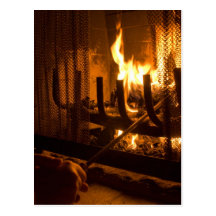 Cozy Fireplace Postcards