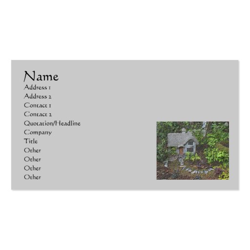 Cozy Garden Cottage Nature Art Business Card