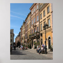 Cozy Old Town in Warsaw Posters