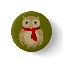 Cozy Owl Button by litabug Cozy Owl Button