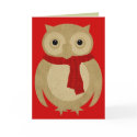 Cozy Owl Christmas Card by litabug Cozy Owl Christmas Card