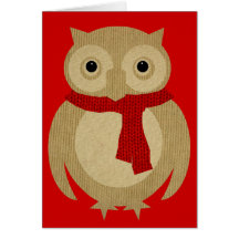 Cozy Owl Christmas Card