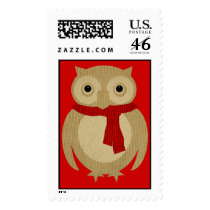 Cozy Owl Red Stamp by litabug Cozy Owl Red Stamp