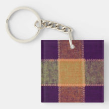 Cozy Warm Plaid Pattern Keychains