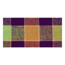 Cozy Warm Plaid Pattern Photo Card