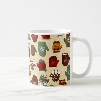 Cozy Winter Christmas Holiday Mittens Coffee Mugs