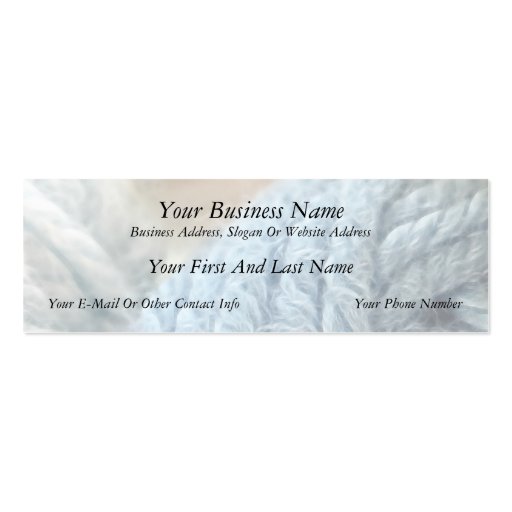 Cozy Yarn Business Card (front side)