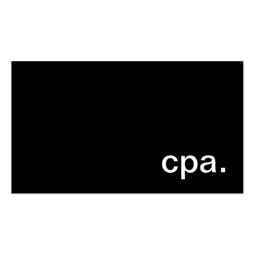 CPA  Business Card