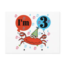 Crab 3rd Birthday Tshirts and Gifts Post Card
