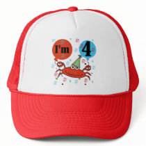 Crab 4th Birthday Tshirts and Gifts hats by kids_birthdays Crab 4th Birthday Tshirts and Gifts hats