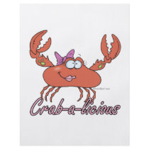 crab-a-licious cute girl crab cartoon full color flyer