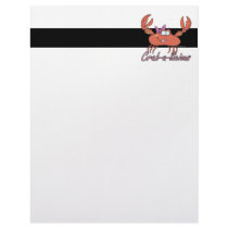 crab-a-licious cute girl crab cartoon custom letterhead