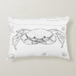 Crab Adult Coloring Pillow
