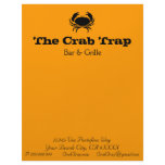 Crab and Seafood Restaurants stationery template letterhead