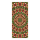 crab apple kaleidoscope red, green abstract rack card design