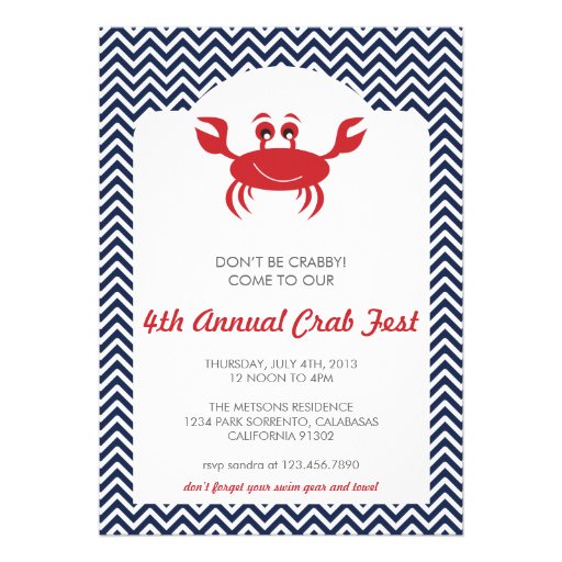 Crab Boil Summer BBQ Invitation