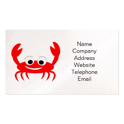 Crab Business Card