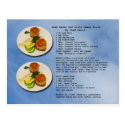 Crab Cakes Recipe Postcard