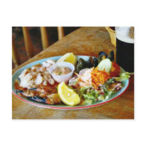 Crab Claws Lemons Salads Seafood Platters postcards