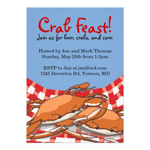 Crab Feast Invitations