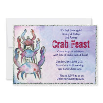 CRAB FEST FEAST Dinner Party Invitation