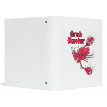 crab hunter cute scared crab design binders