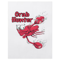 crab hunter cute scared crab design full color flyer