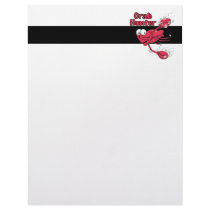 crab hunter cute scared crab design customized letterhead