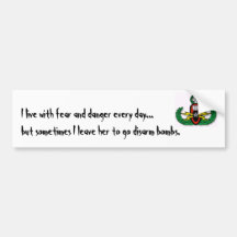 crab, I live with fear and danger every day...b... Bumper Stickers