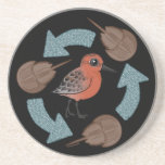 Crab-Knot Cycle Sandstone Drink Coaster