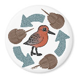 Crab-Knot Cycle Round Magnet