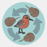 Crab-Knot Cycle Round Sticker